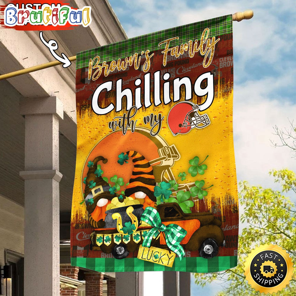 NFL Cleveland Browns Garden Flag Patricks Day Flag Design