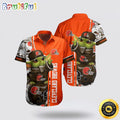 NFL Cleveland Browns Hawaiian Shirt Baby Yoda Embrace Game Day Island Style