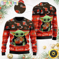 NFL Cleveland Browns Ugly Christmas Sweater Baby Yoda Print Shirts