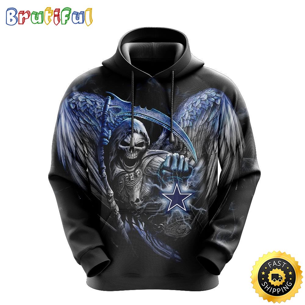 NFL Dallas Cowboys 3D Hoodie All Over Print Skull Show Your Team Spirit