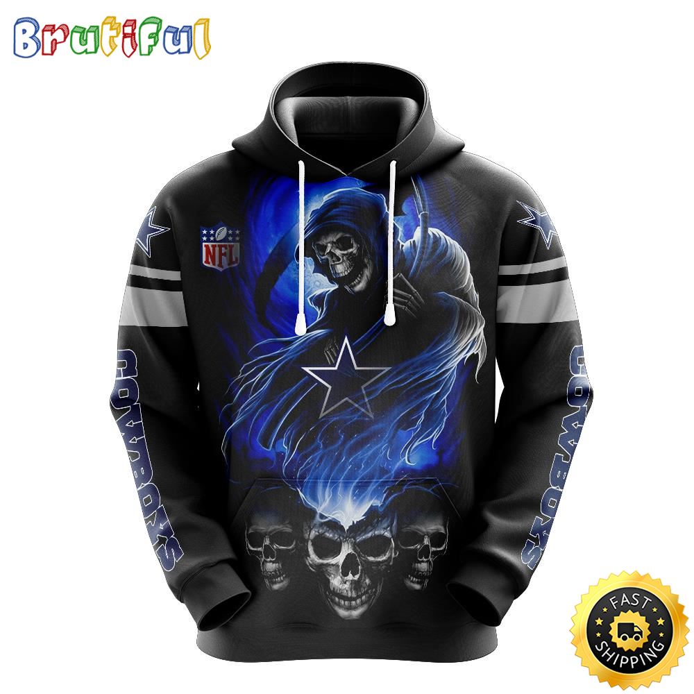 NFL Dallas Cowboys 3D Hoodie All Over Print Skull Ultimate Fan Gear
