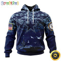NFL Dallas Cowboys 3D Hoodie Honor US Navy Veterans Stylish Gear For Fans