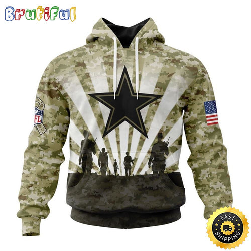 NFL Dallas Cowboys Salute To Service Honor Veterans And Their Families Hoodie