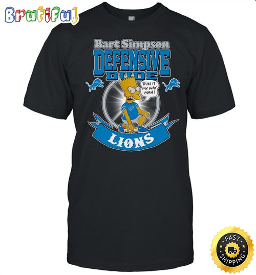 NFL Detroit Lions T Shirt Print Simpsons Nfl Simpsons Tshirt For Fans