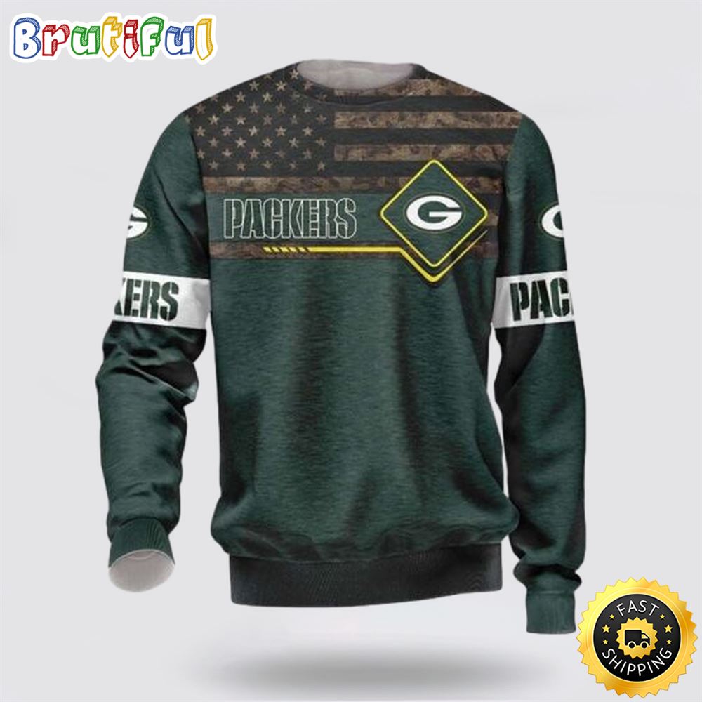 NFL Green Bay Packers Crewneck Sweatshirt For Football Fans