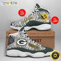 NFL Green Bay Packers Custom Name Number Air Jordan 13 Shoes V6