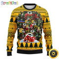NFL Green Bay Packers Ugly Christmas Sweater Ball Pine Tree Christmas Unisex Sweater