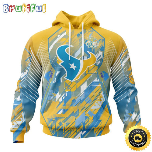 NFL Houston Texans All Over Print 3D Hoodie Fearless Against Childhood Cancers Unisex Hoodie