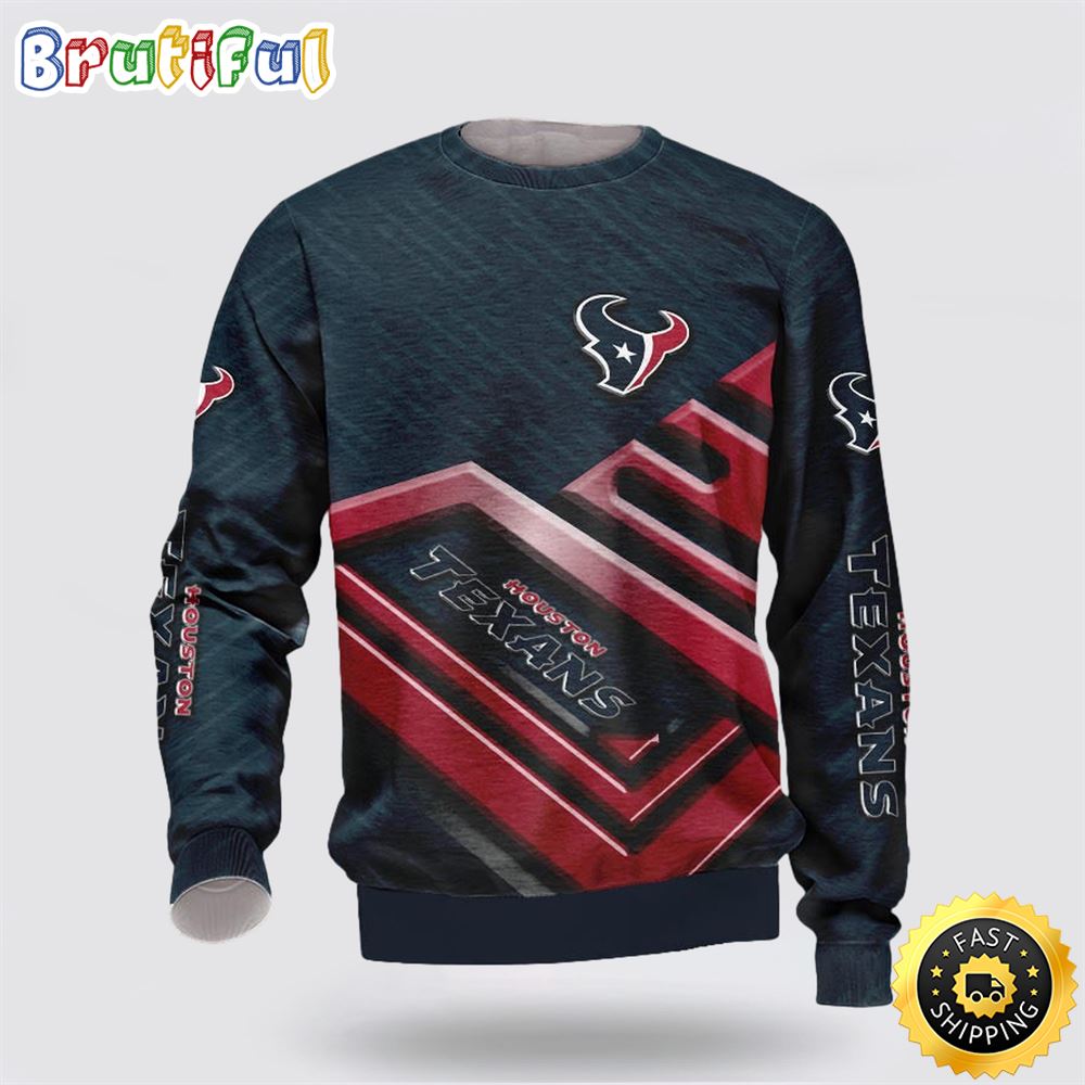 NFL Houston Texans Crewneck Sweatshirt Show Team Spirit