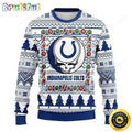 NFL Indianapolis Colts Ugly Christmas Sweater The Intelligence Of The Skull Unisex Sweater