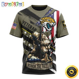 NFL Jacksonville Jaguars All Over Print 3D T Shirt Honor Veterans Kneeling Soldier Unisex Tshirt