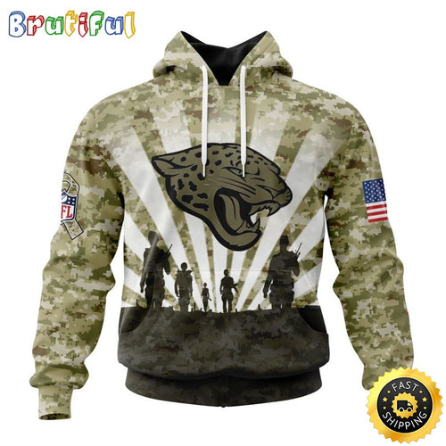 NFL Jacksonville Jaguars Salute To Service Honor Veterans And Their Families Hoodie
