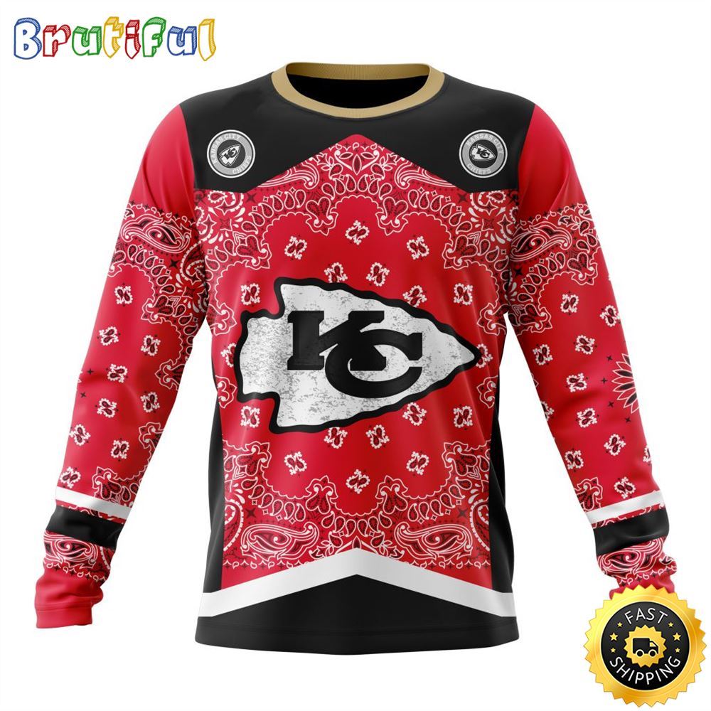 NFL Kansas City Chiefs Crewneck Sweatshirt Specialized Classic Style Unisex Sweatshirt