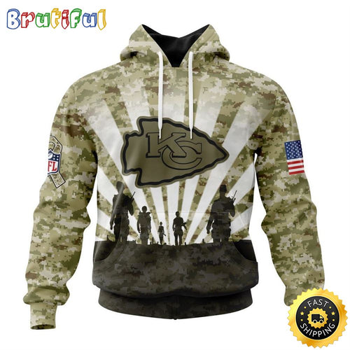 NFL Kansas City Chiefs Salute To Service Honor Veterans And Their Families Hoodie