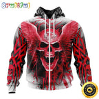 NFL Kansas City Chiefs Zip Hoodie 3D All Over Print Special Kits With Skull Unite In Team Colors