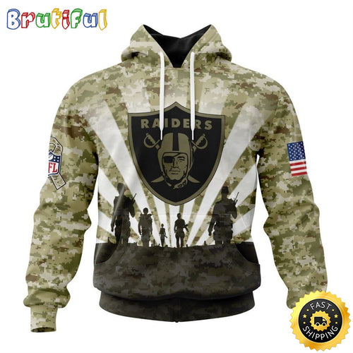 NFL Las Vegas Raiders Salute To Service Honor Veterans And Their Families Hoodie