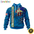 NFL Los Angeles Chargers Hoodie Personalized Name And Number 3D Hoodie With United States Flag Unisex Hoodie