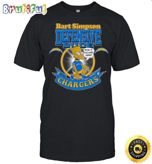 NFL Los Angeles Chargers T Shirt Print Simpsons Nfl Simpsons Tshirt For Fans