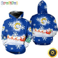NFL Los Angeles Rams Christmas Santa Claus Is Coming All Over Print 3D Hoodie Unisex Hoodie
