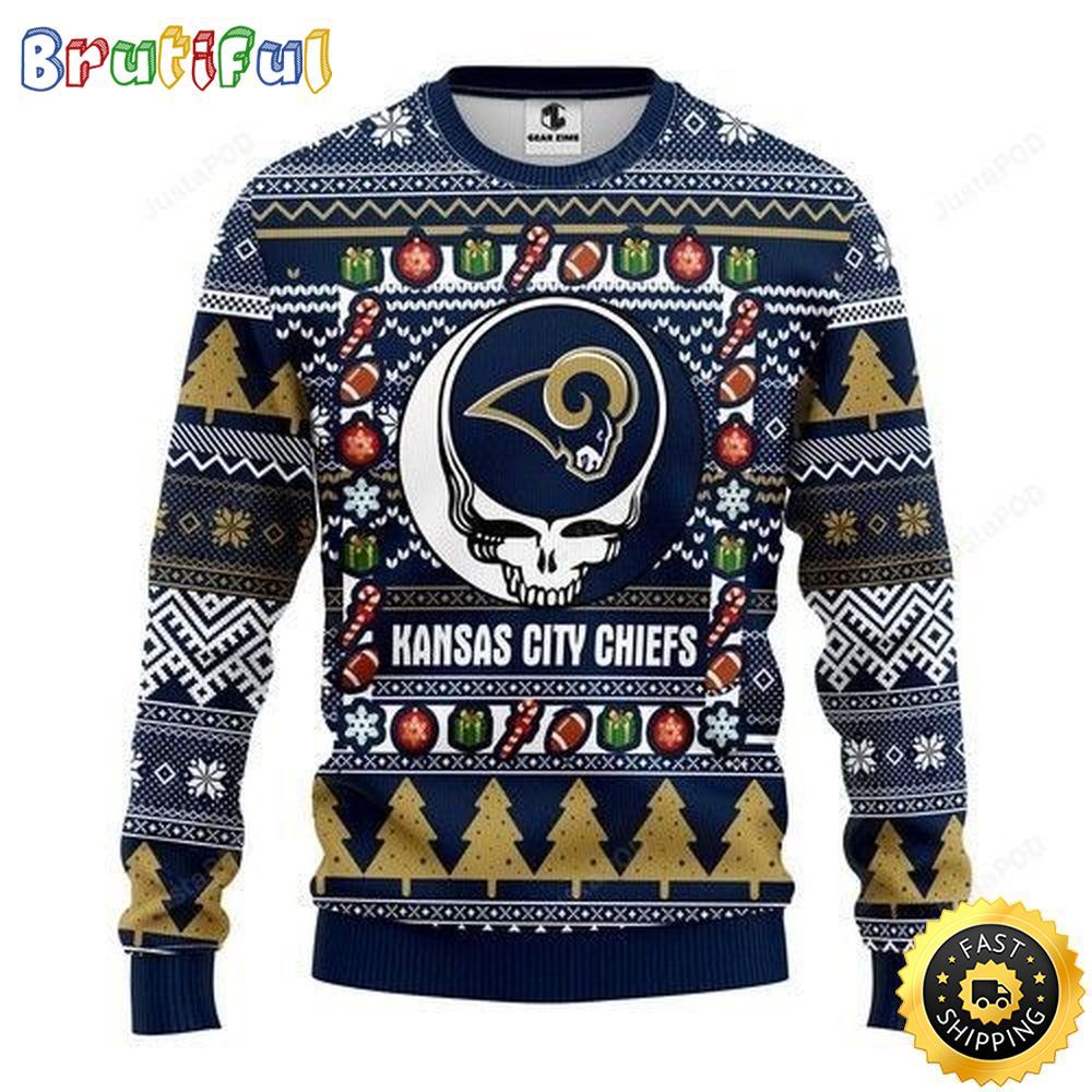 NFL Los Angeles Rams Ugly Christmas Sweater The Intelligence Of The Skull Unisex Sweater