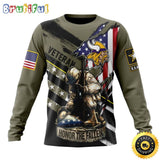 NFL Minnesota Vikings Crewneck Sweatshirt Honor Veterans Kneeling Soldier Gifts For Football Fans