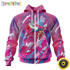 NFL Minnesota Vikings I Pink All Over Print Zip Hoodie 3D I Can Fearless Again Breast Cancer For Breast Cancer Survivors