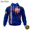 NFL New York Giants Hoodie Personalized Name And Number 3D Hoodie With United States Flag Unisex Hoodie