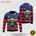 NFL New York Giants Ugly Christmas Sweater Baby Yoda Unisex Sweater
