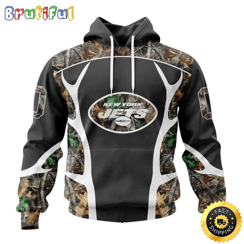 NFL New York Jets All Over Print 3D Hoodie Camo Hunting Design Your Team In Style