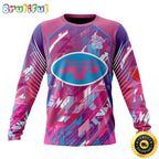 NFL New York Jets I Pink Crewneck Sweatshirt I Can Fearless Again Breast Cancer For Breast Cancer Survivors