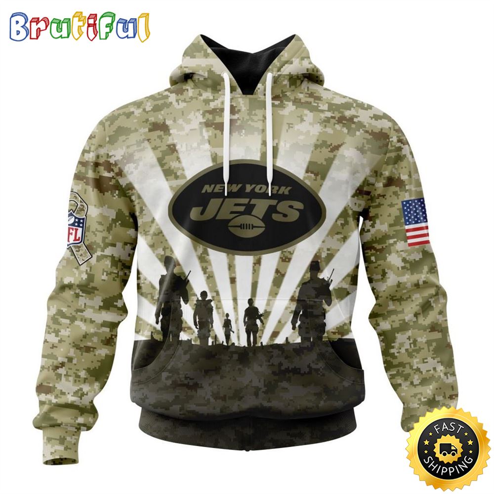 NFL New York Jets Salute To Service Honor Veterans And Their Families Hoodie