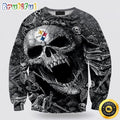 NFL Pittsburgh Steelers Crewneck Sweatshirt Skull Halloween Stay Cozy And Comfy