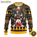 NFL Pittsburgh Steelers Ugly Christmas Sweater Tree Christmas Unisex Sweater
