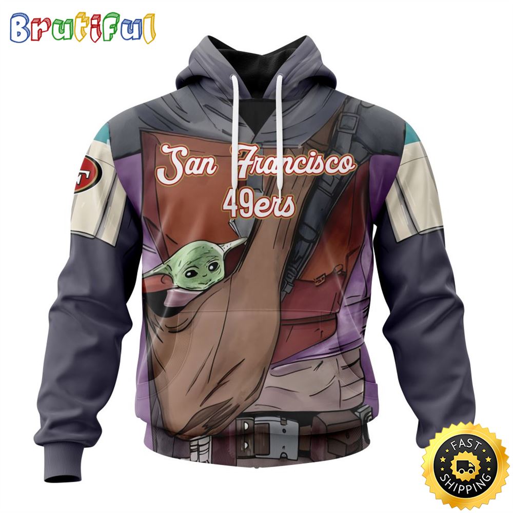 NFL San Francisco 49ers All Over Print 3D Hoodie Specialized Mandalorian And Baby Yoda Unisex Hoodies