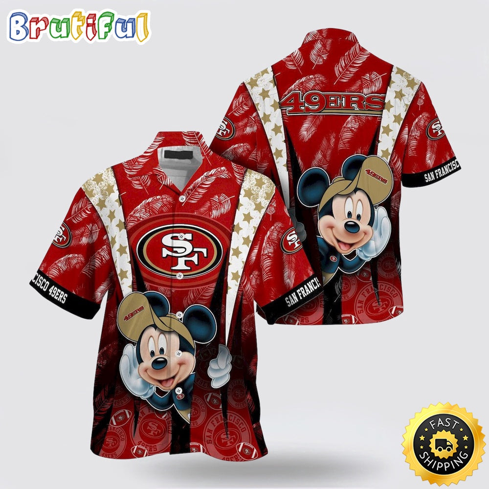 NFL San Francisco 49ers Hawaiian Shirt Mickey Mouse Ball