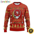 NFL San Francisco 49ers Ugly Christmas Sweater The Intelligence Of The Skull Unisex Sweater