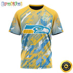 NFL Seattle Seahawks All Over Print 3D T Shirts Fearless Against Childhood Cancers Gift For Football Fans