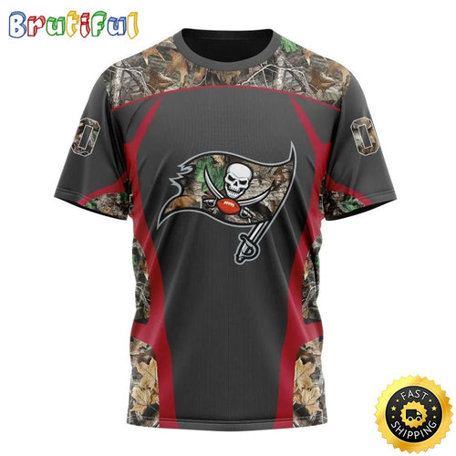 NFL Tampa Bay Buccaneers 3D T Shirt Camo Hunting Design Stylish Gear For Fans