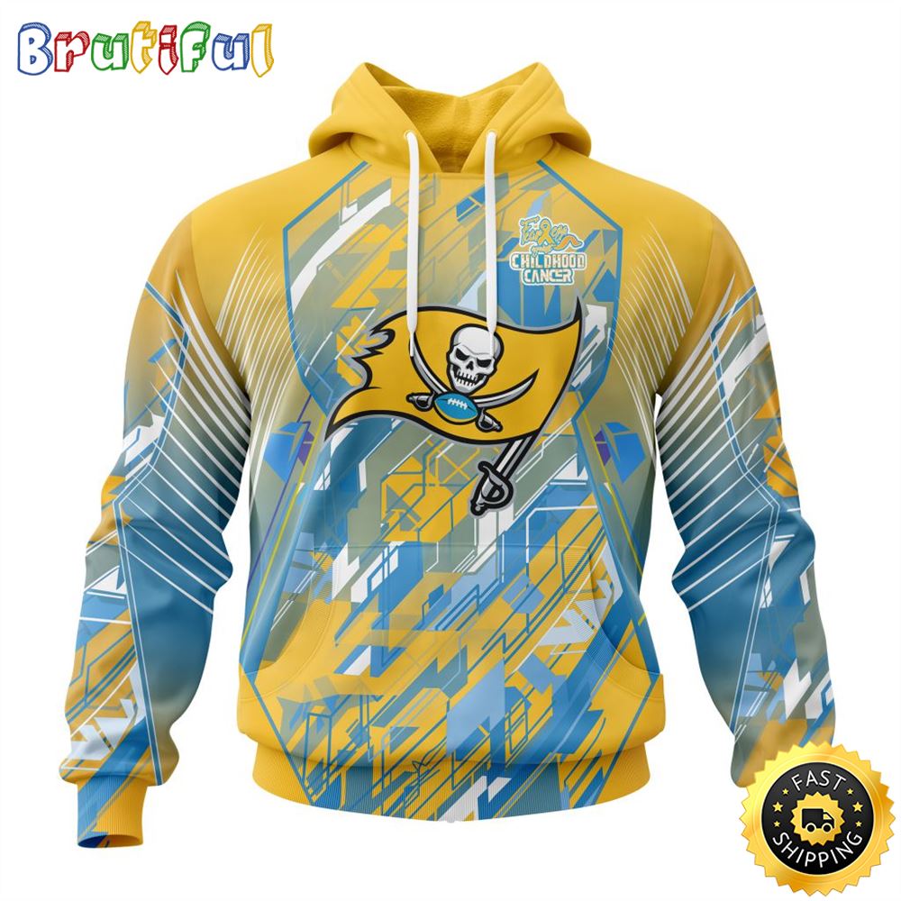 NFL Tampa Bay Buccaneers All Over Print 3D Hoodie Fearless Against Childhood Cancers Unisex Hoodie