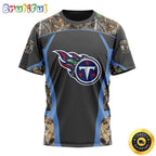 NFL Tennessee Titans 3D T Shirt Camo Hunting Design Stylish Gear For Fans