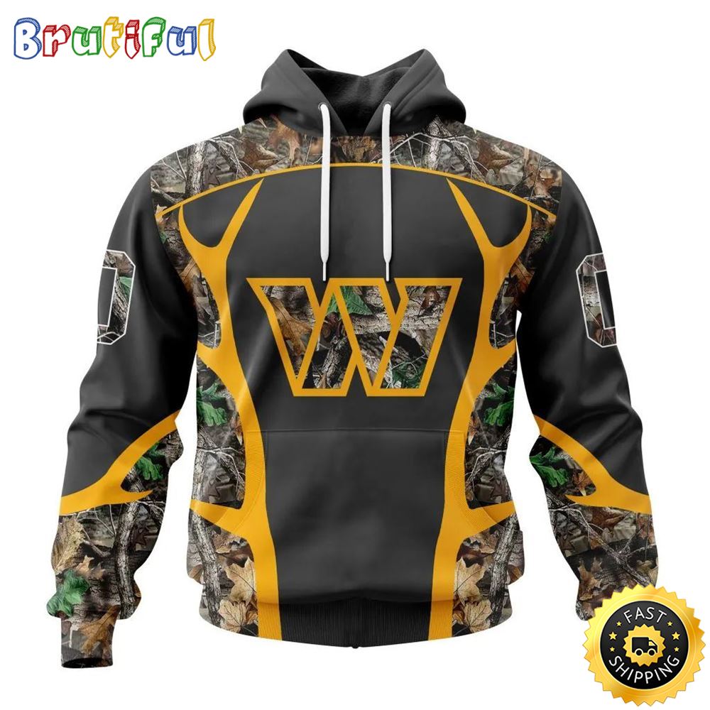 NFL Washington Commanders All Over Print 3D Hoodie Camo Hunting Design Your Team In Style