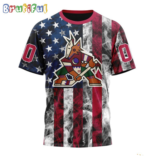 NHL Arizona Coyotes Happy Independence Day The 4th Of July 3D T Shirt