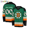 NHL Boston Bruins Jersey Special St.Patrick’s Day Design Hockey Jersey