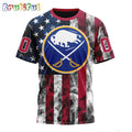 NHL Buffalo Sabres Happy Independence Day The 4th Of July 3D T Shirt