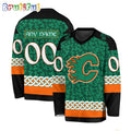 NHL Calgary Flames Jersey Special St.Patrick’s Day Design Hockey Jersey
