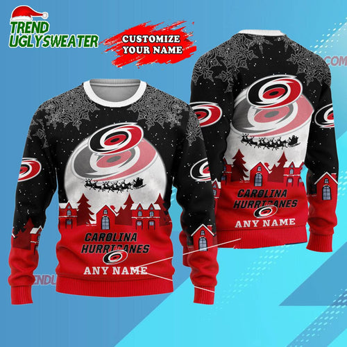 NHL Carolina Hurricanes Hockey New Design Litmited Christmas Ugly Sweater