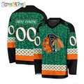 NHL Chicago Blackhawks Jersey Special St.Patrick’s Day Design Hockey Jersey