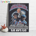 NHL Colorado Avalanche Ice Hockey Go Avs Go 2024 Wall Art Poster Canvas