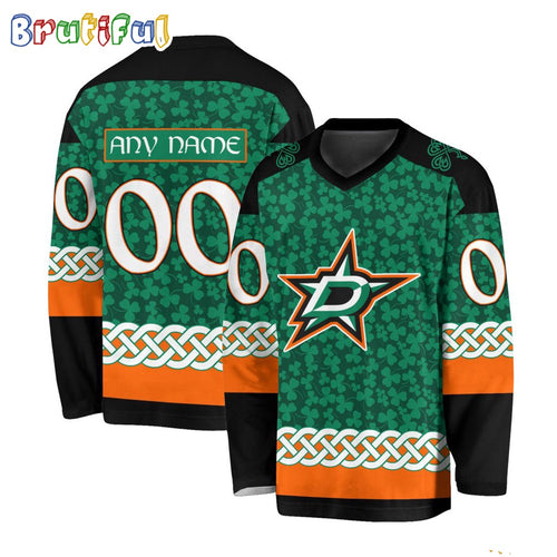 NHL Dallas Stars Jersey Special St.Patrick’s Day Design Hockey Jersey