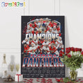 NHL Florida Panthers 2024 Hockey Team Player Champions Signature Wall Art Poster Canvas